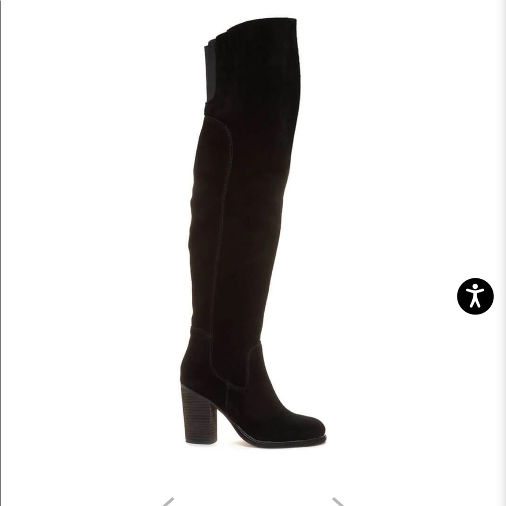 Kelsi Dagger suede over the knee black boots